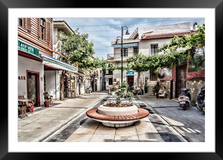 Turkish Street Framed Mounted Print by Valerie Paterson