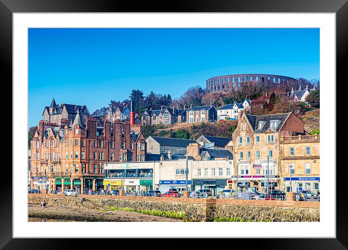 Town of Oban Framed Mounted Print by Valerie Paterson