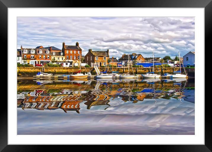 Ayr Marina Framed Mounted Print by Valerie Paterson