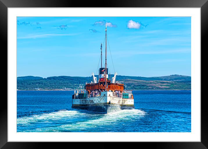PS Waverley Gone Astern Framed Mounted Print by Valerie Paterson