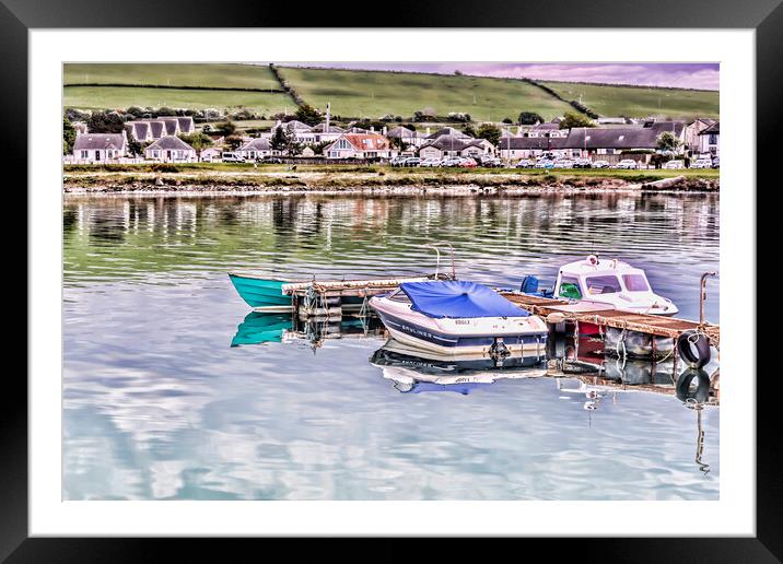 Boat Reflection Maidens Framed Mounted Print by Valerie Paterson
