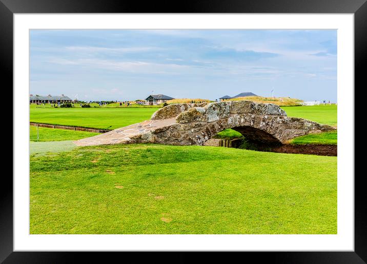 The Famous Swilcan Bridge Framed Mounted Print by Valerie Paterson