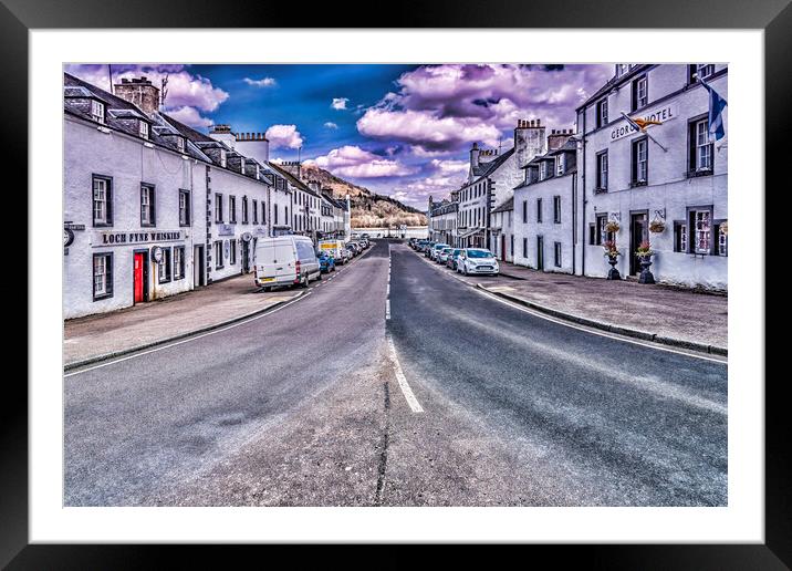 Main Street Inveraray Framed Mounted Print by Valerie Paterson