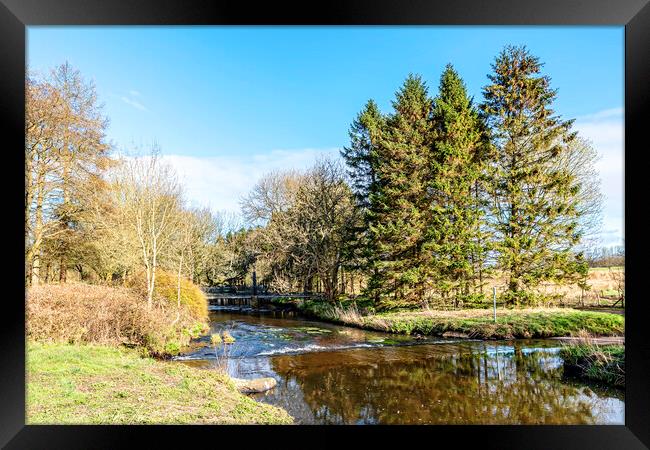 Lugton Water Eglinton Park Framed Print by Valerie Paterson