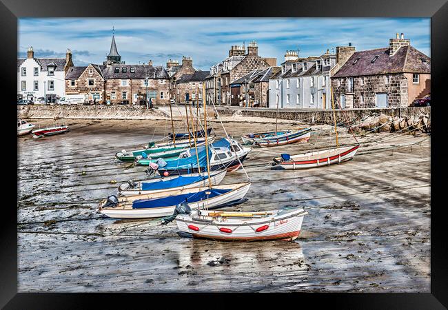 Boats at Stonehaven Framed Print by Valerie Paterson