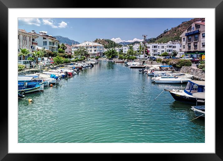 Marmaris Harbour Framed Mounted Print by Valerie Paterson