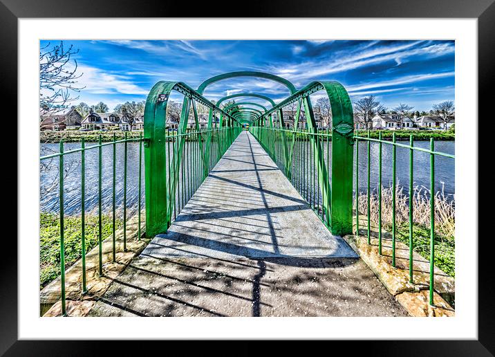 Low Green Bridge Framed Mounted Print by Valerie Paterson
