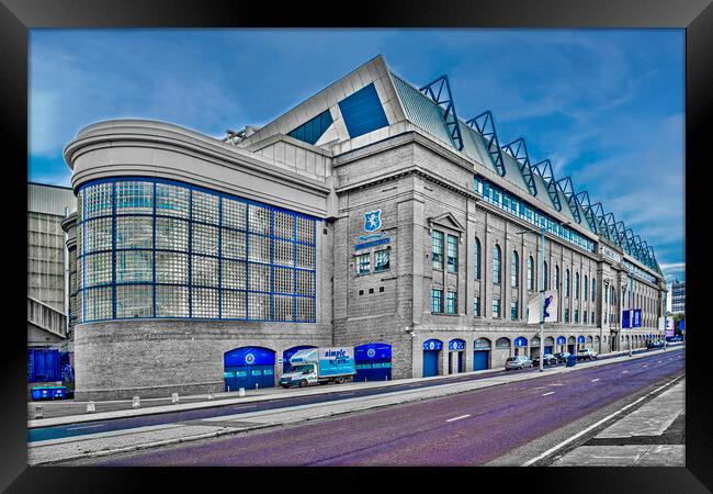Rangers Football Stadium Framed Print by Valerie Paterson