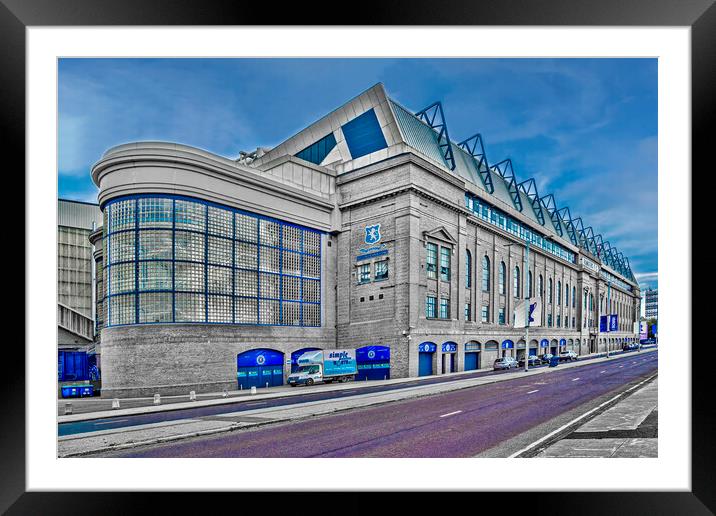 Rangers Football Stadium Framed Mounted Print by Valerie Paterson
