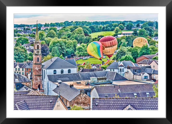 Strathaven Balloon Festival Framed Mounted Print by Valerie Paterson