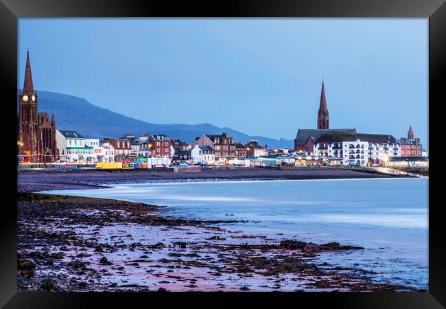 Beachfront Largs Framed Print by Valerie Paterson