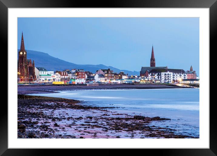 Beachfront Largs Framed Mounted Print by Valerie Paterson