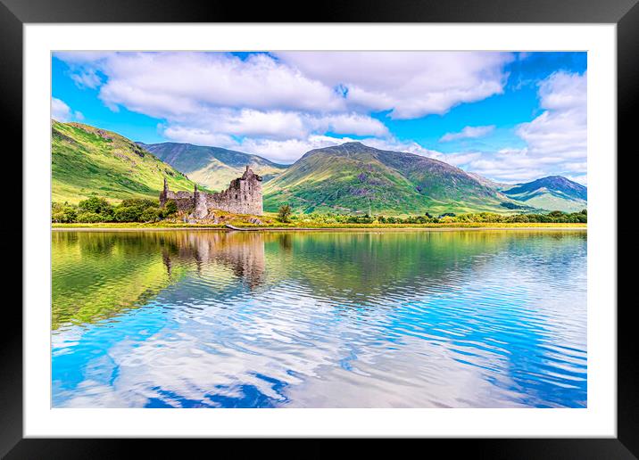 Kilchurn Castle Reflection Framed Mounted Print by Valerie Paterson