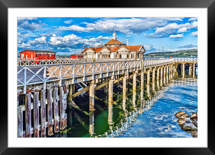 Dunoon Pier Framed Mounted Print by Valerie Paterson