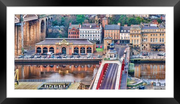 Across the Swing Bridge Framed Mounted Print by Valerie Paterson
