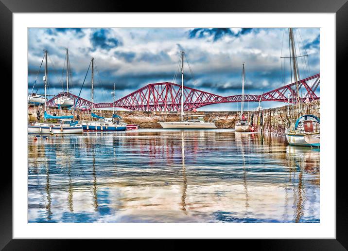 Queensferry Harbour Framed Mounted Print by Valerie Paterson