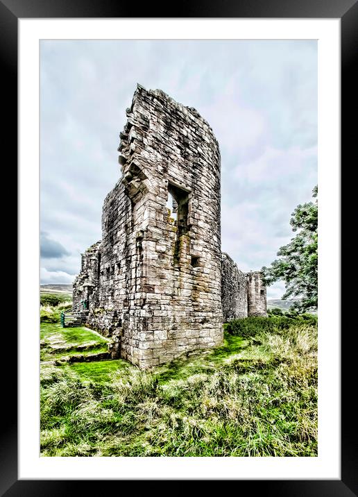 Morton Castle Ruin Framed Mounted Print by Valerie Paterson