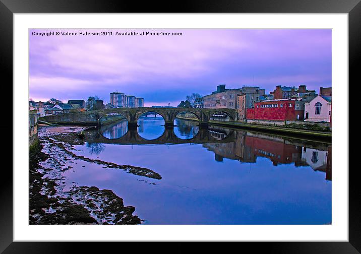 The Auld Brig Framed Mounted Print by Valerie Paterson