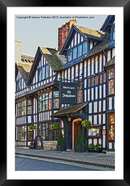 Stratford Upon Avon Timber Building Framed Mounted Print by Valerie Paterson