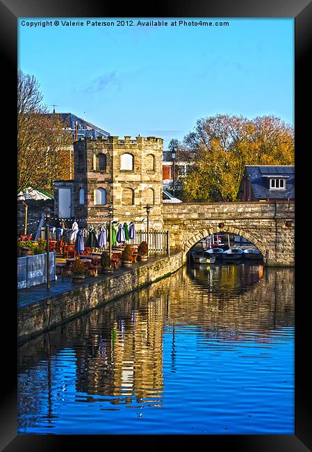 Stratford Bridge Reflection Framed Print by Valerie Paterson