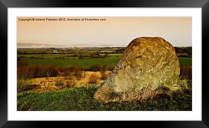 Rock At Five Stones Framed Mounted Print by Valerie Paterson