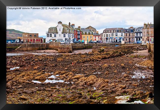Tides Out In Millport Framed Print by Valerie Paterson