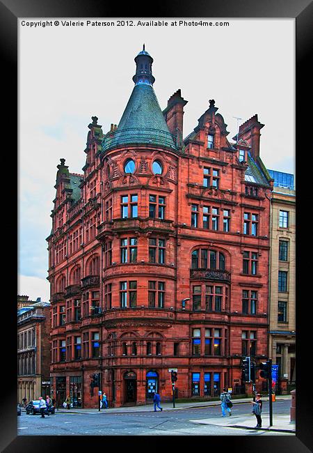 Hope Street Meets St Vincent Street Framed Print by Valerie Paterson