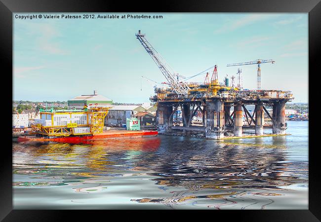 Rig And Works Framed Print by Valerie Paterson