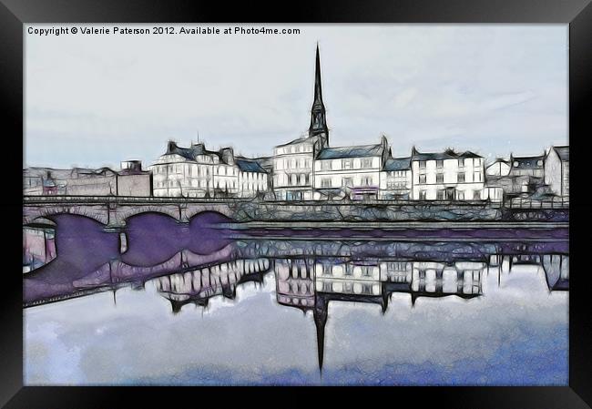 Fractal Ayr Town Centre Framed Print by Valerie Paterson
