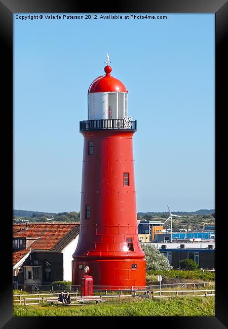 Lighthouse In Newcastle Framed Print by Valerie Paterson