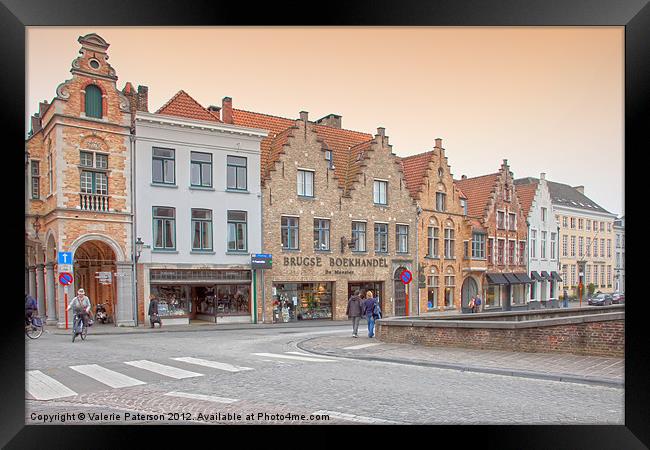 Brugge Architecture Framed Print by Valerie Paterson