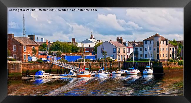 Ayr Slip And Harbour Framed Print by Valerie Paterson