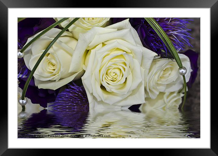 Bouquet Of Roses Framed Mounted Print by Valerie Paterson