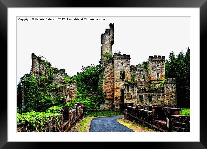 Ruins At Loudoun Castle Framed Mounted Print by Valerie Paterson