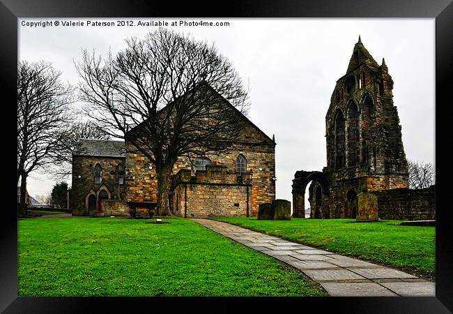 Kilwinning Abbey Ruins Framed Print by Valerie Paterson
