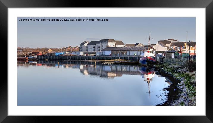 Irvine Harbour and Bay Framed Mounted Print by Valerie Paterson