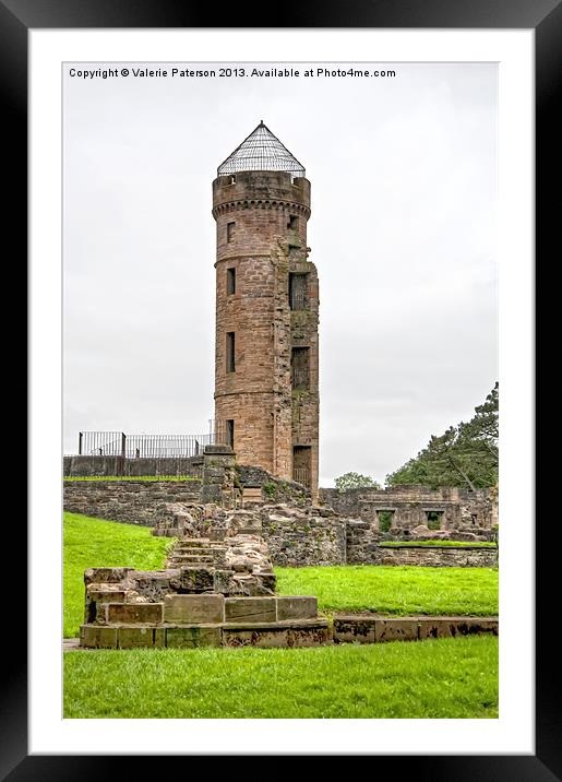 Eglinton Tower & Ruins Framed Mounted Print by Valerie Paterson
