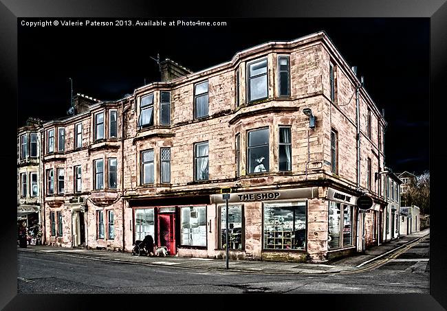 The Shop Millport Framed Print by Valerie Paterson