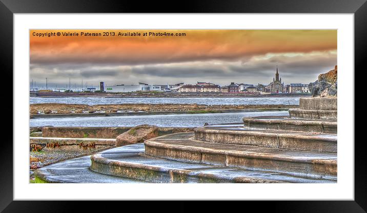 From Saltcoats To Ardrossan Framed Mounted Print by Valerie Paterson