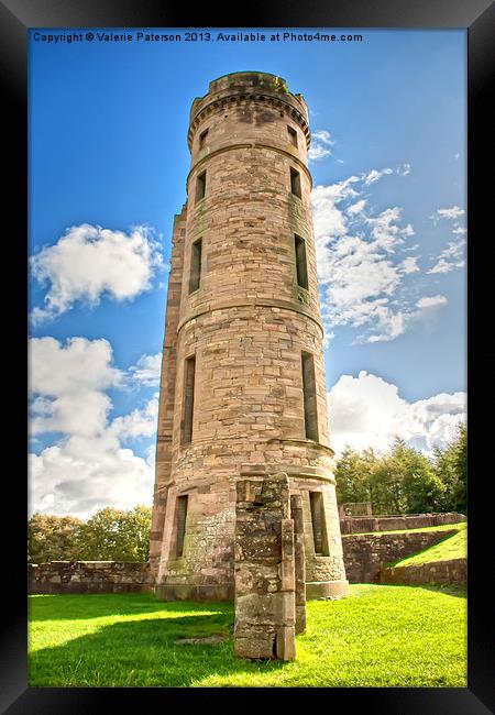 Eglinton Ruins & Tower Framed Print by Valerie Paterson