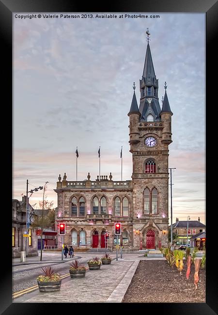 Renfrew Town Hall Framed Print by Valerie Paterson