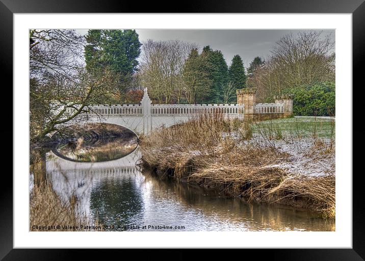 Lugton Water & Tournament Bridge Framed Mounted Print by Valerie Paterson