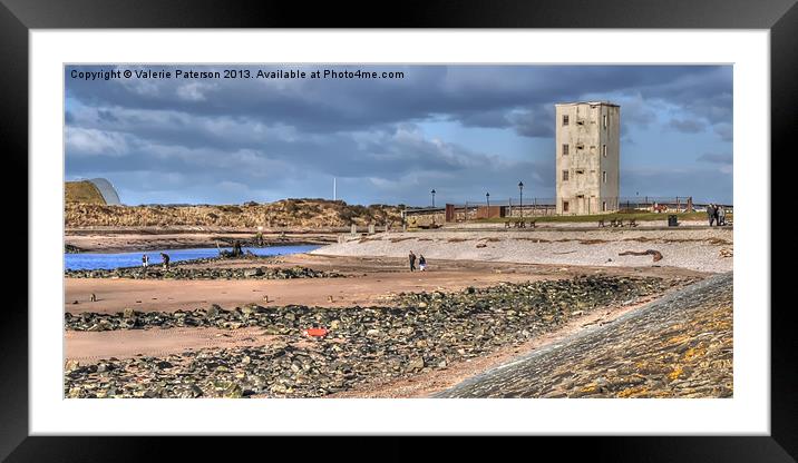 Low Tide At Irvine Harbour Framed Mounted Print by Valerie Paterson