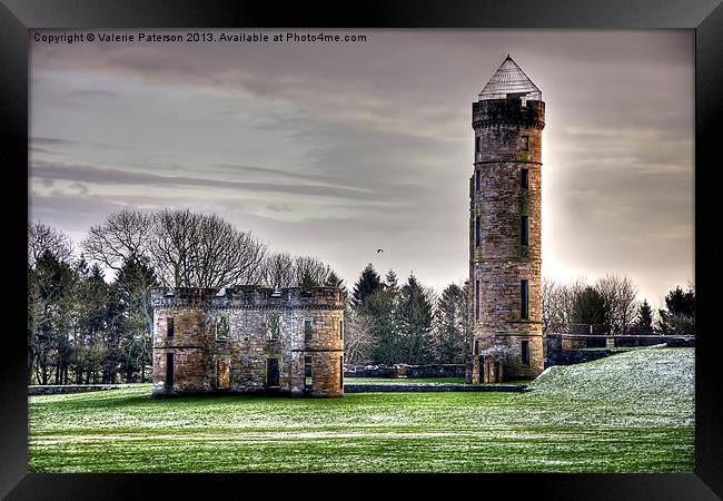 Eglinton Castle Ruins In Winter Framed Print by Valerie Paterson