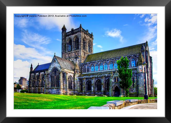 Paisley Abbey Framed Mounted Print by Valerie Paterson