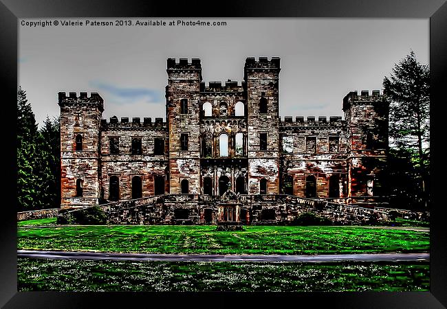 Loudoun Castle Framed Print by Valerie Paterson