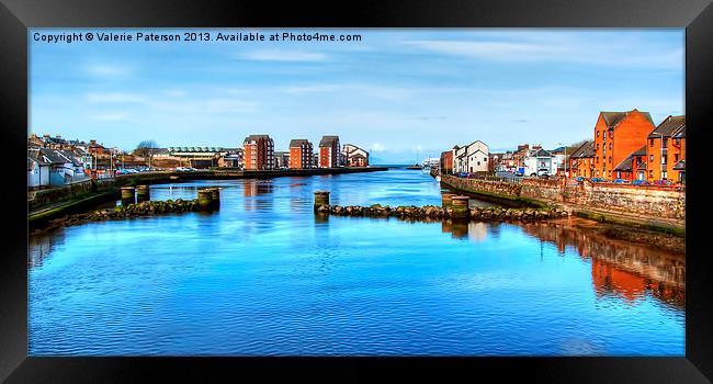 The Mouth Of River Ayr Framed Print by Valerie Paterson