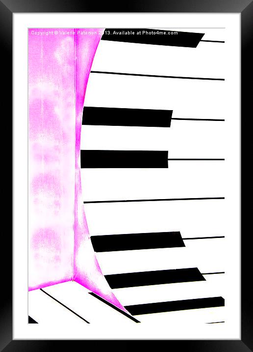 Piano Keys Framed Mounted Print by Valerie Paterson