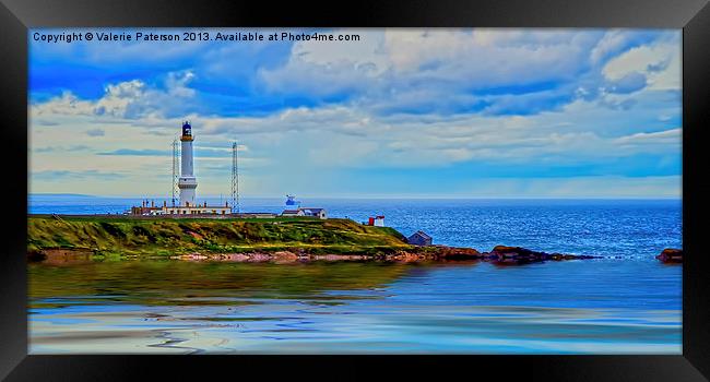 Aberdeen Lighthouse Framed Print by Valerie Paterson
