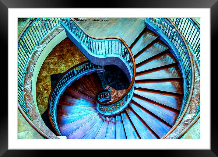 Swirl Staircase Framed Mounted Print by Valerie Paterson